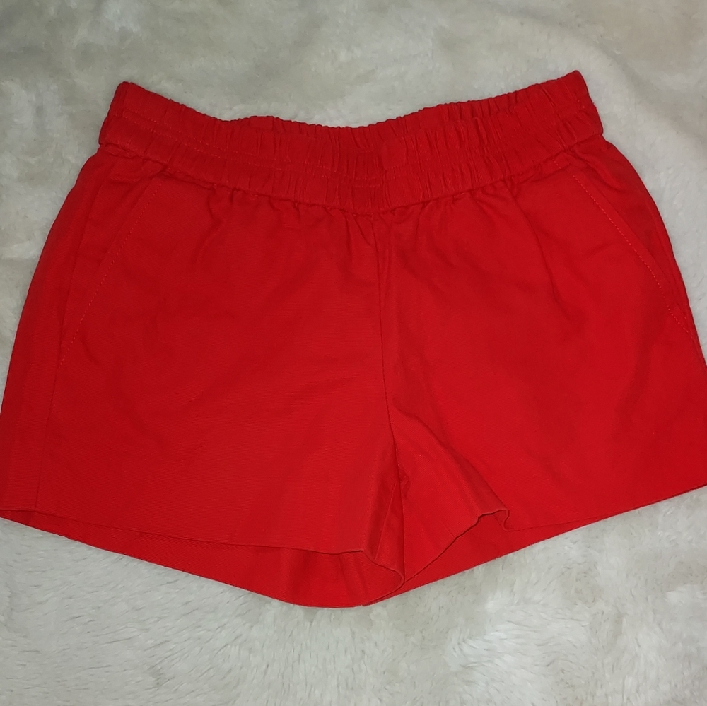 J CREW Women's Red Cotton Shorts Size 00